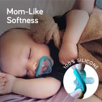 Nanobebe Baby Pacifiers 0-3 Month - Orthodontic, Curves Comfortably with Face Contour, Award Winning for Breastfeeding Babies, 100% Silicone - BPA Free. Perfect Baby Registry Gift 2pk,Grey - Image 2